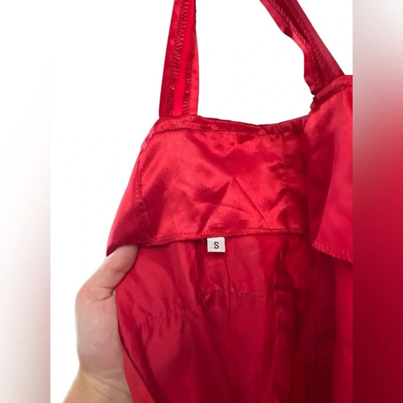 Red fringe flapper costume mini dress - Picture 6 of 6